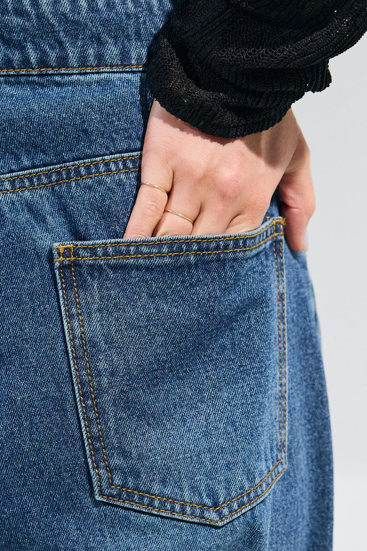 [予約]レースデニムパンツ