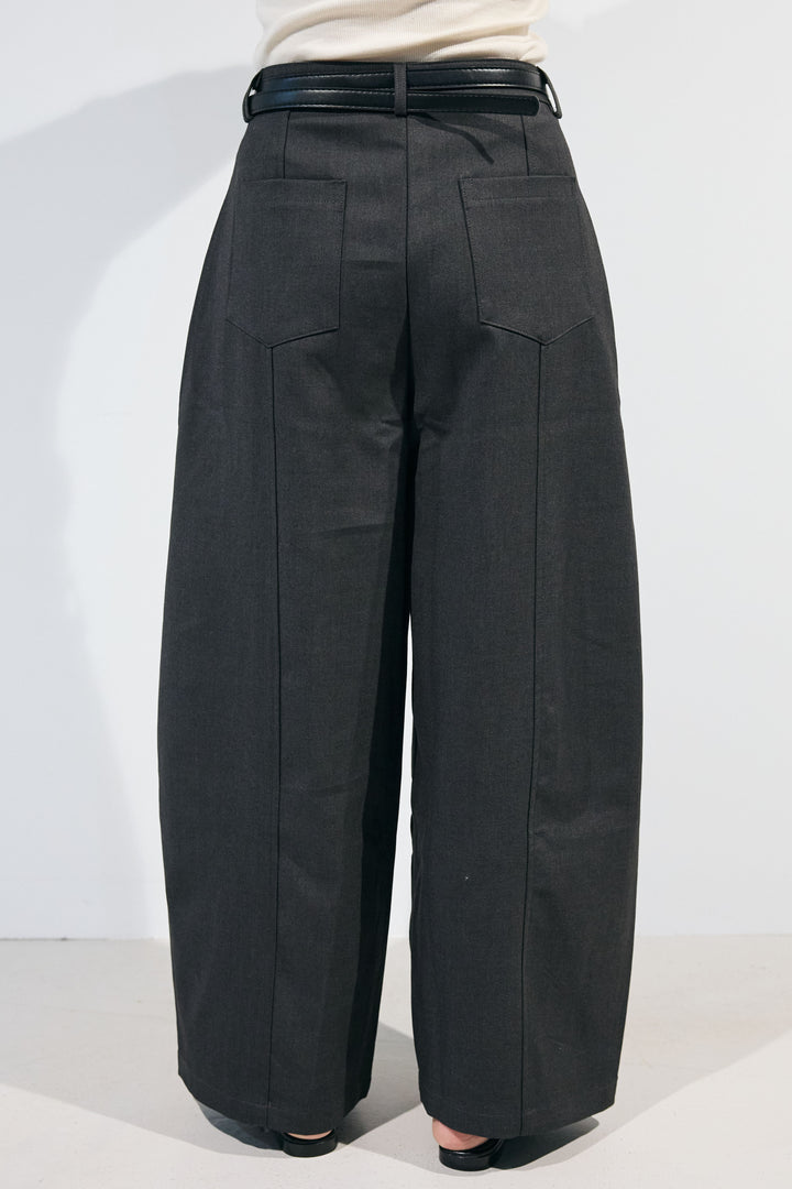 [予約]ベルトつきカーブパンツ