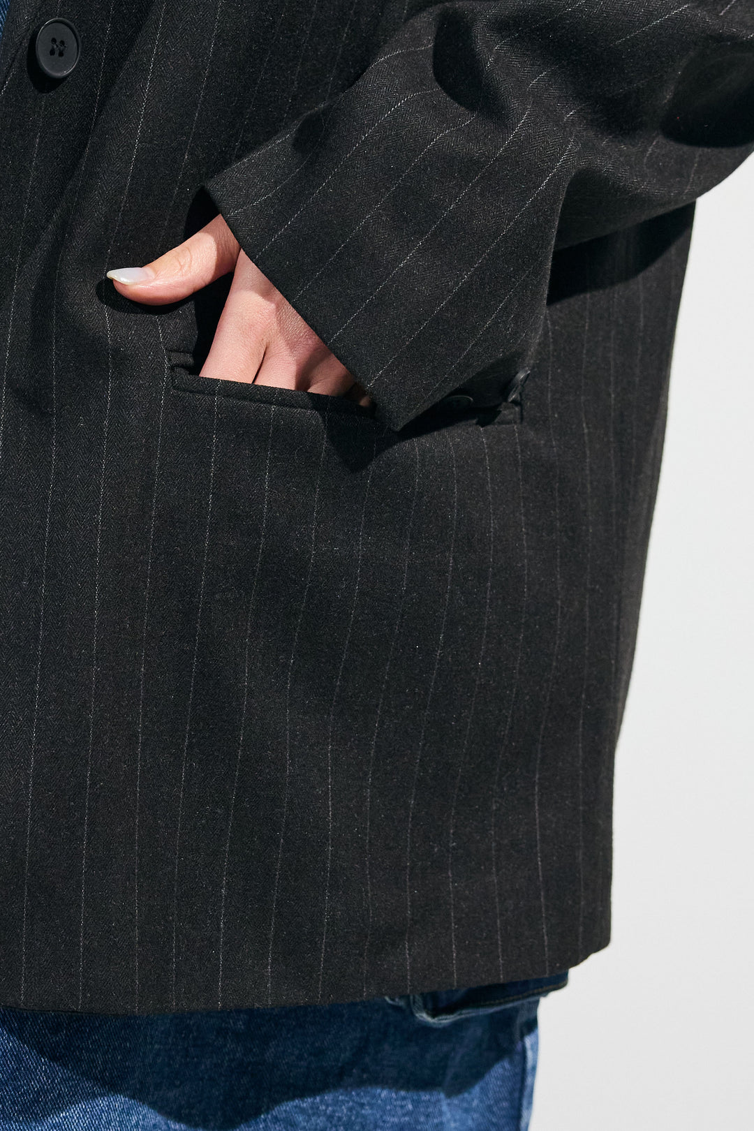 [予約/SET]ディープベンツオーバージャケット+ハイネック配色WZIPニット+ストレッチTRツイルカプリパンツ(3set)