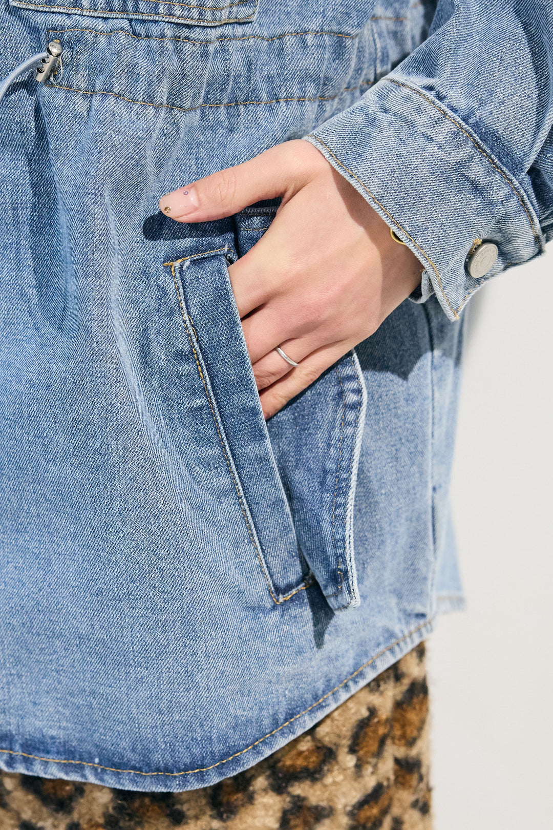 [予約/SET]M-65デニムフィールドJK+ブークレレオパードストレートスカート(2set)