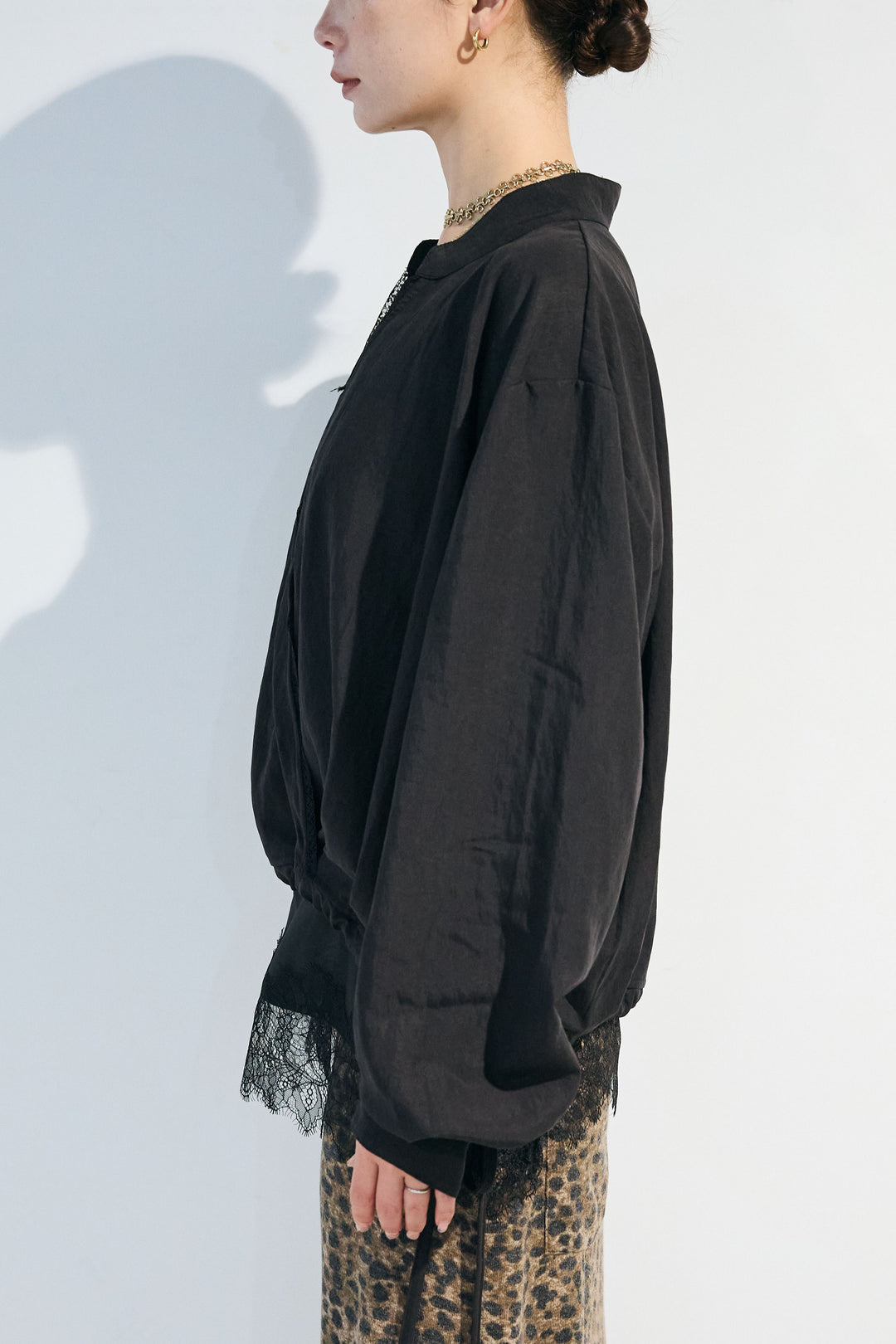 [予約]ワイヤー入りカシュクールミニレースブラウス