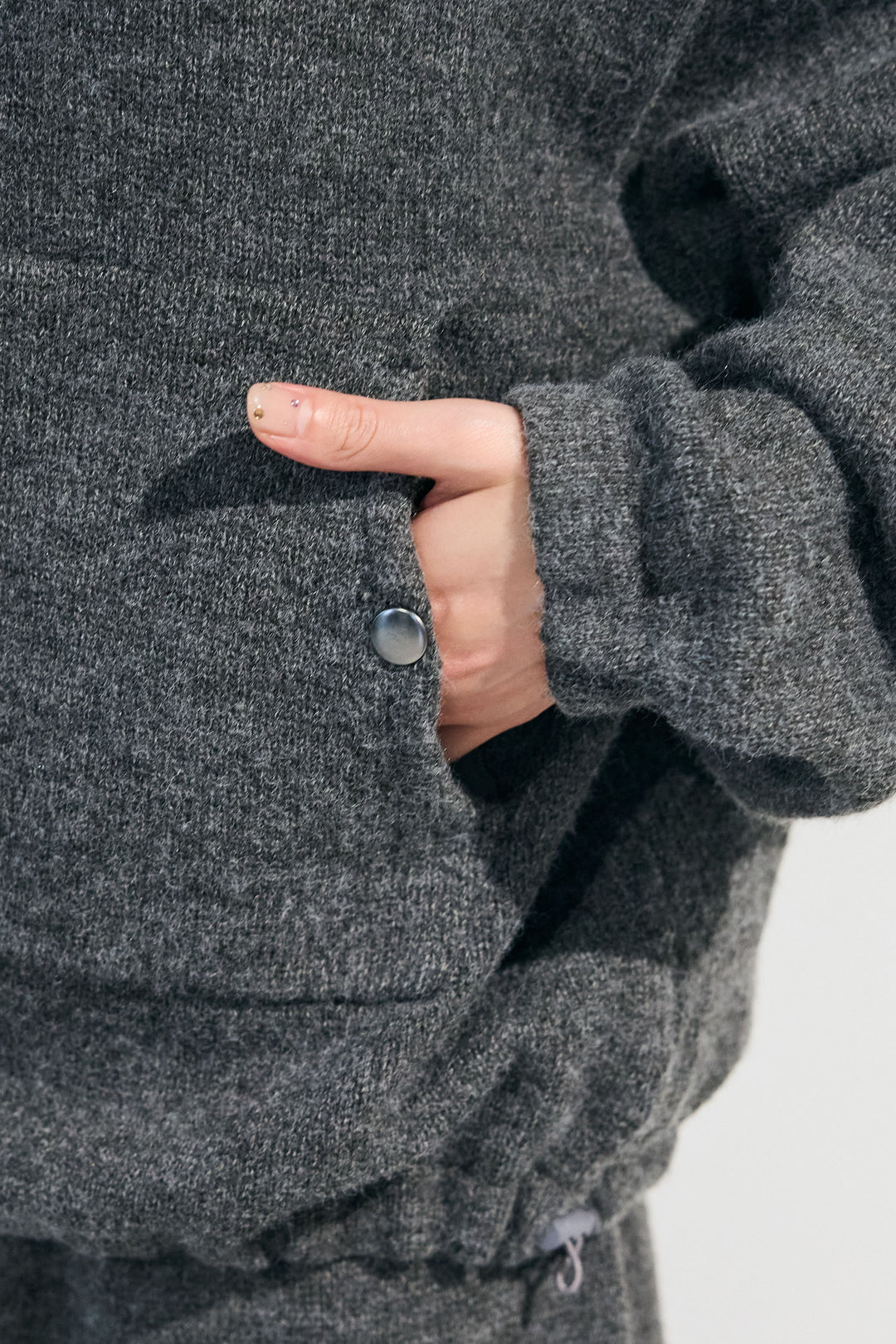 [予約/SET]ハーフジップニットプルオーバー+ドロストニットワイドパンツ(2set)