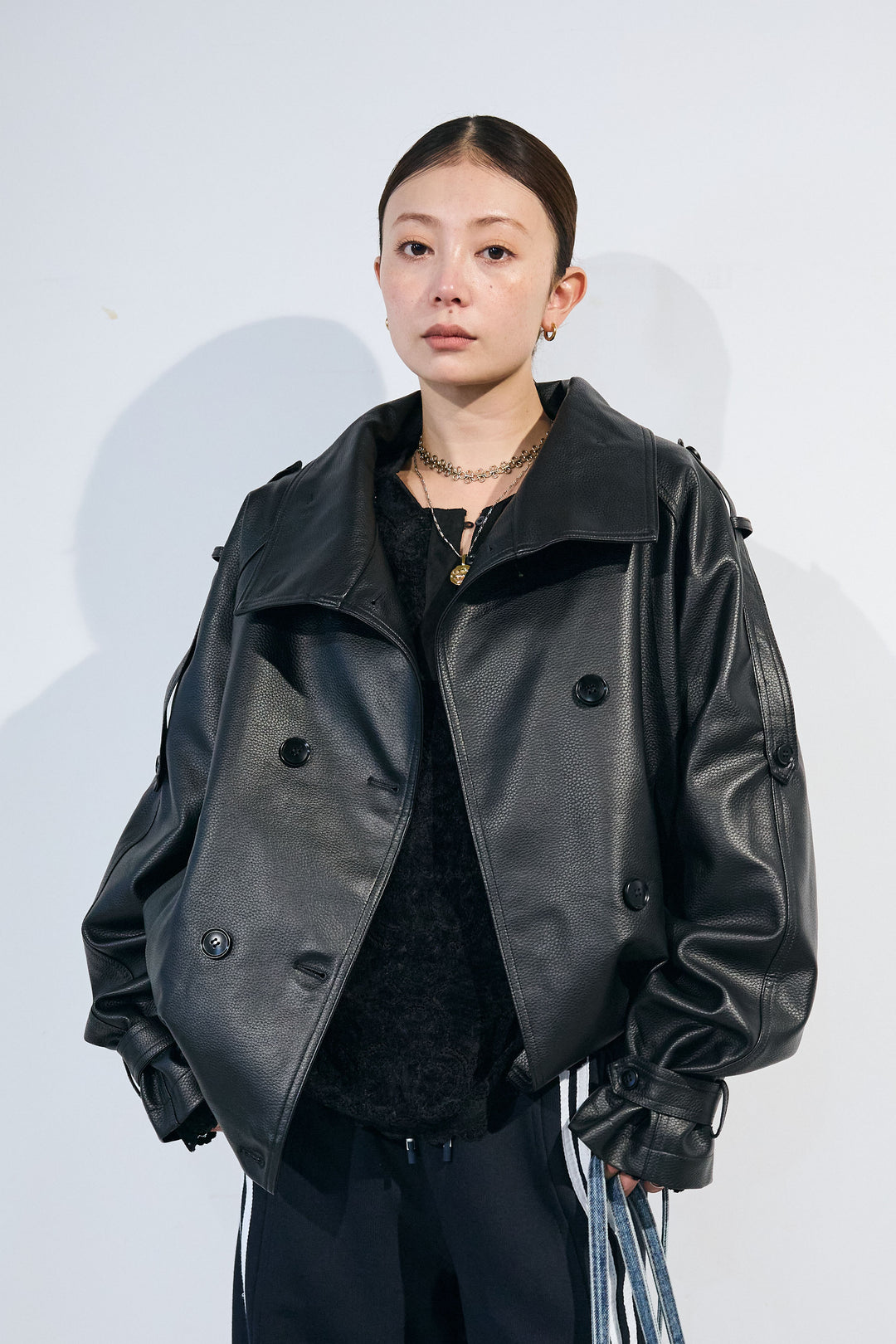 [予約]バルーンシルエットフェイクレザーJK