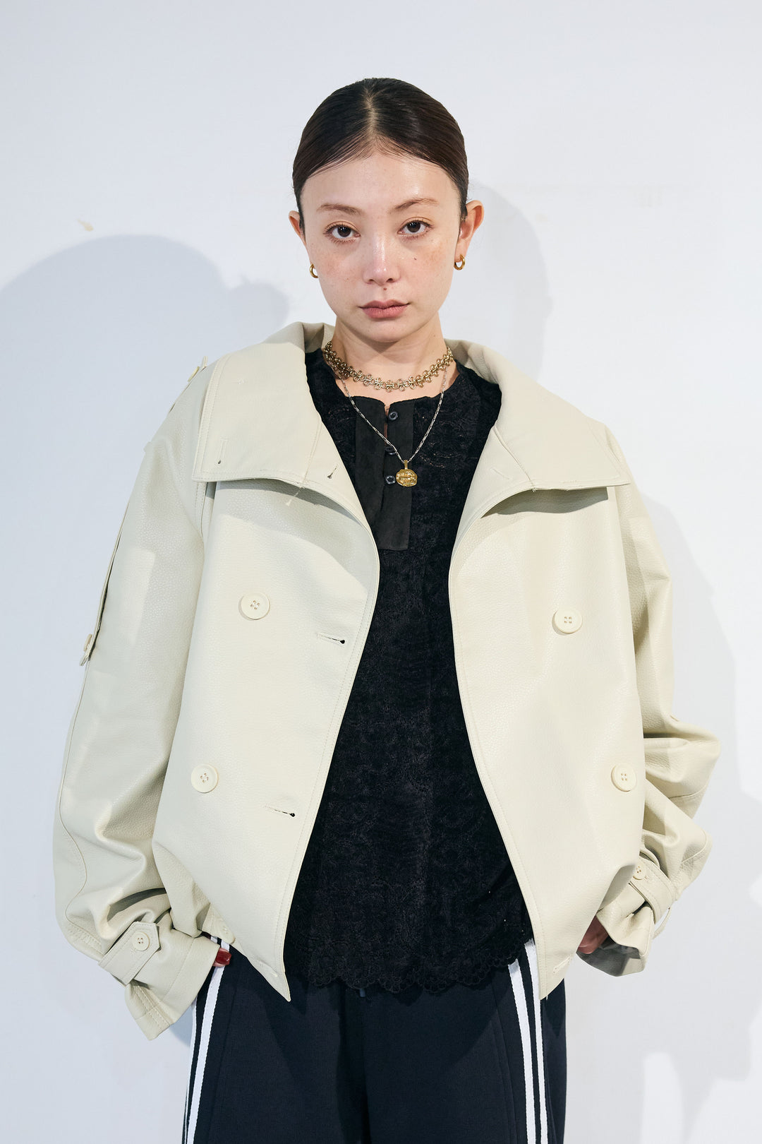 [予約]バルーンシルエットフェイクレザーJK