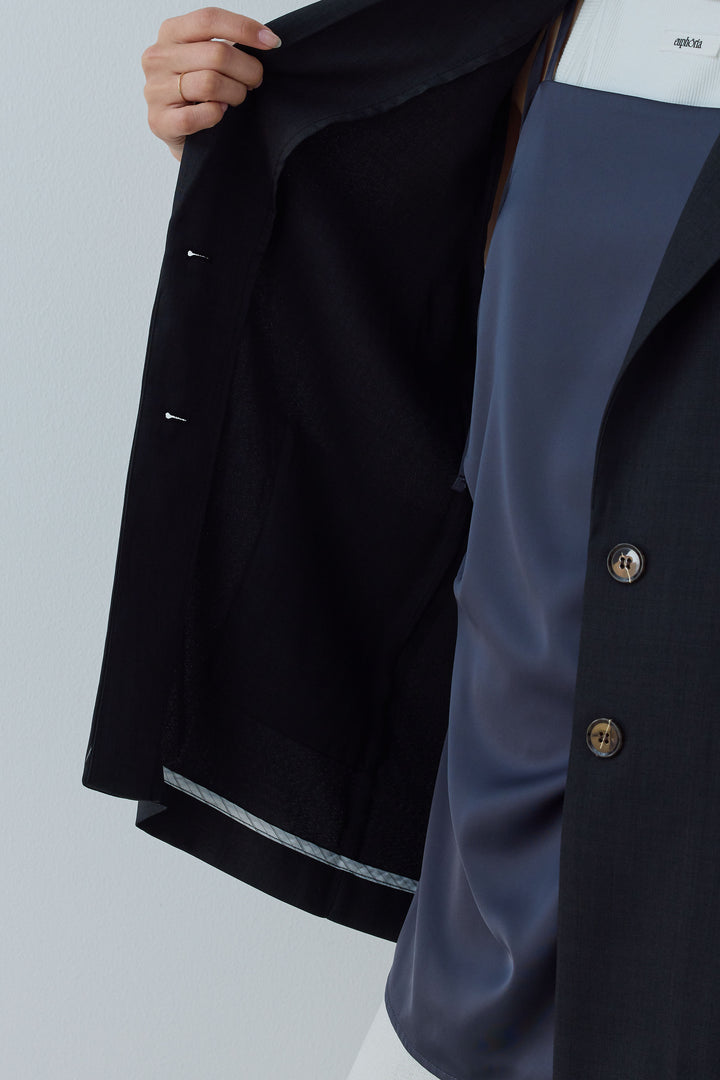 [予約/SET]リネンタッチテーラードジレ+マットサテンサイドタックキャミ+ニットベア2wayパンツ(3set)