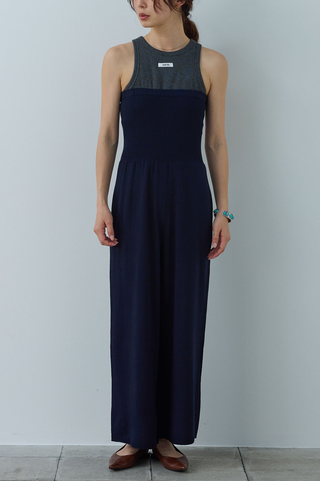 [予約/SET]マットサテンサイドタックキャミ+ネーム入りアメスリタンク+ニットベア2wayパンツ(3set)