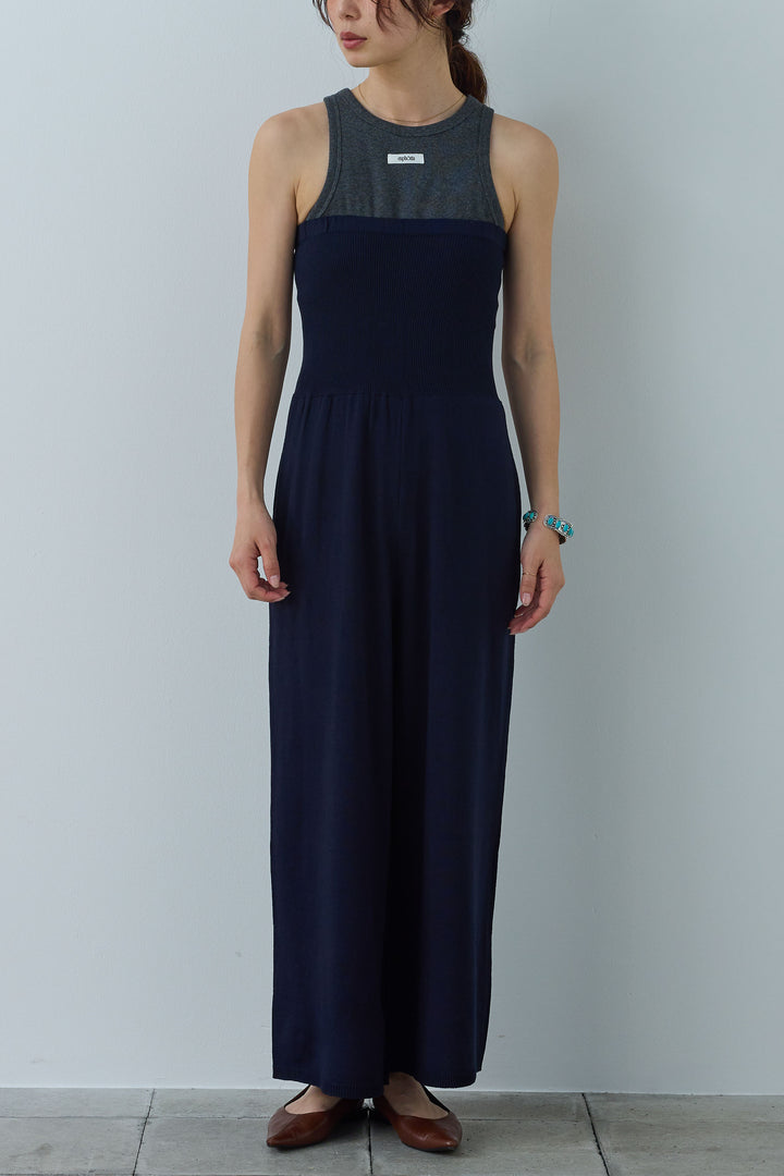 [予約/SET]リネンタッチテーラードジレ+マットサテンサイドタックキャミ+ニットベア2wayパンツ(3set)