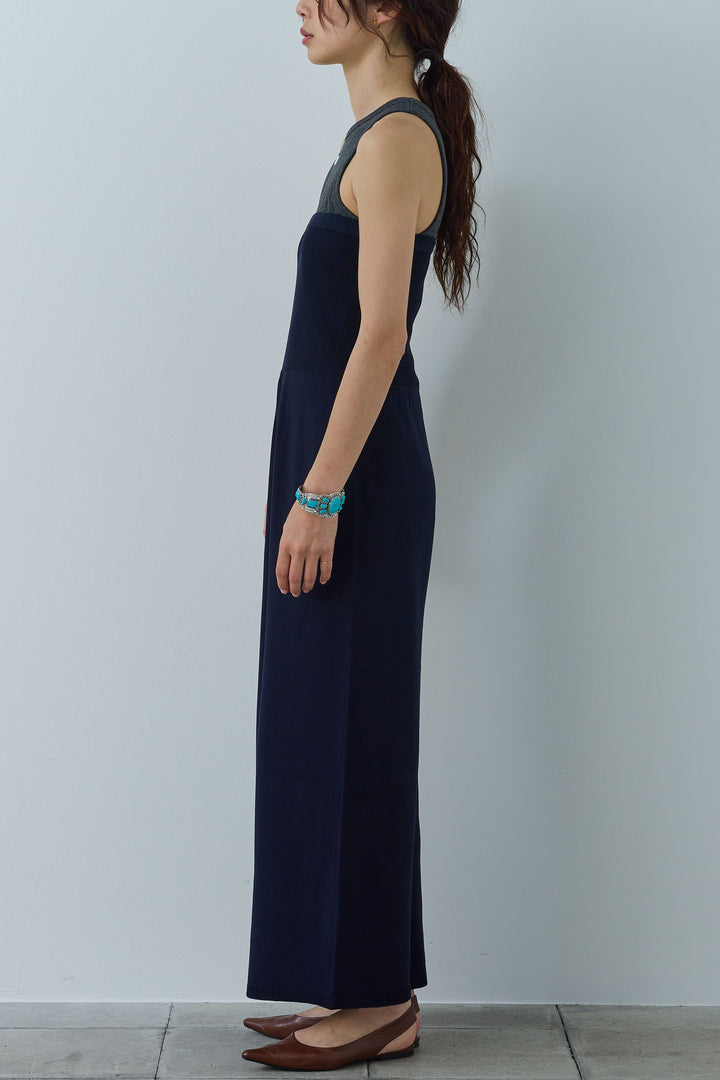 [予約/SET]リネンタッチテーラードジレ+マットサテンサイドタックキャミ+ネーム入りアメスリタンク+ニットベア2wayパンツ(4set)