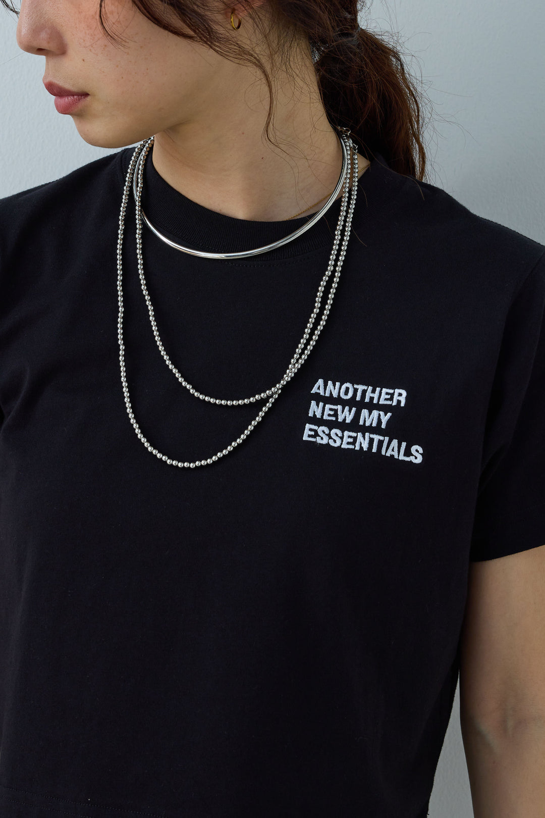 [予約/SET]リネンタッチテーラードジレ+刺繍ロゴショート丈 Tシャツ+レオパードシアースカート(3set)