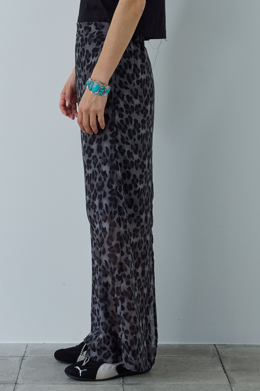 [予約/SET]マットサテンサイドタックキャミ+ネーム入りアメスリタンク+レオパードシアースカート(3set)