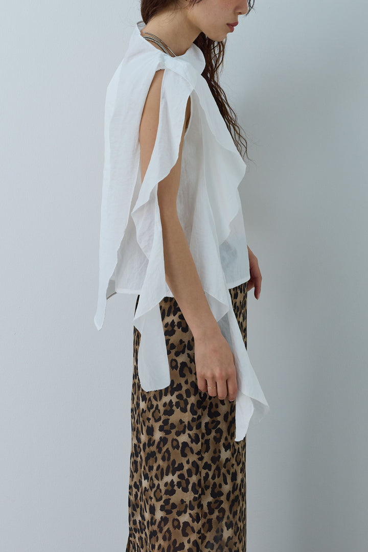 [予約/SET]アシメフリルタイブラウス+2WAYデニムベアサロペット(2set)