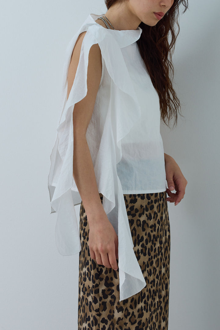 [予約]アシメフリルタイブラウス