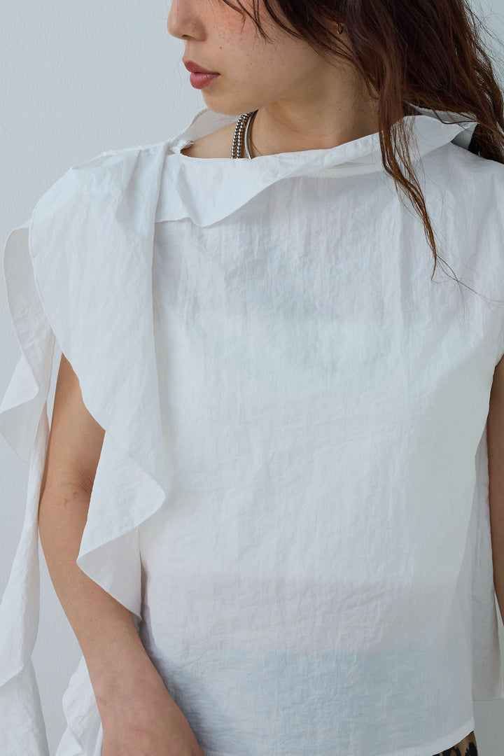 [予約]アシメフリルタイブラウス