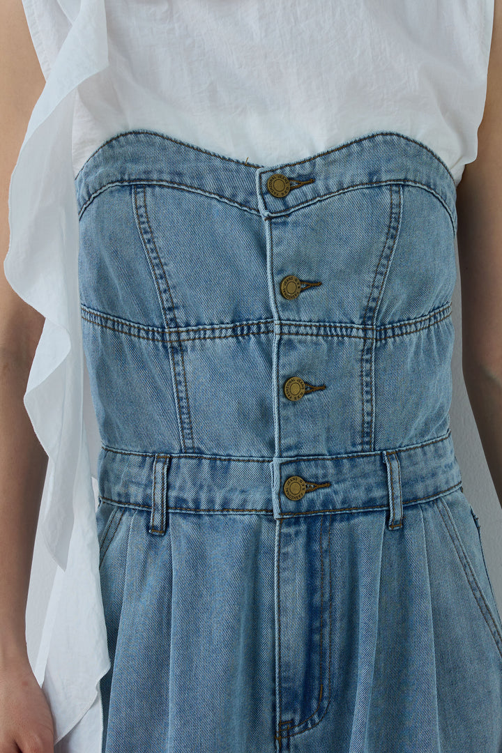 [予約]2WAYデニムベアサロペット