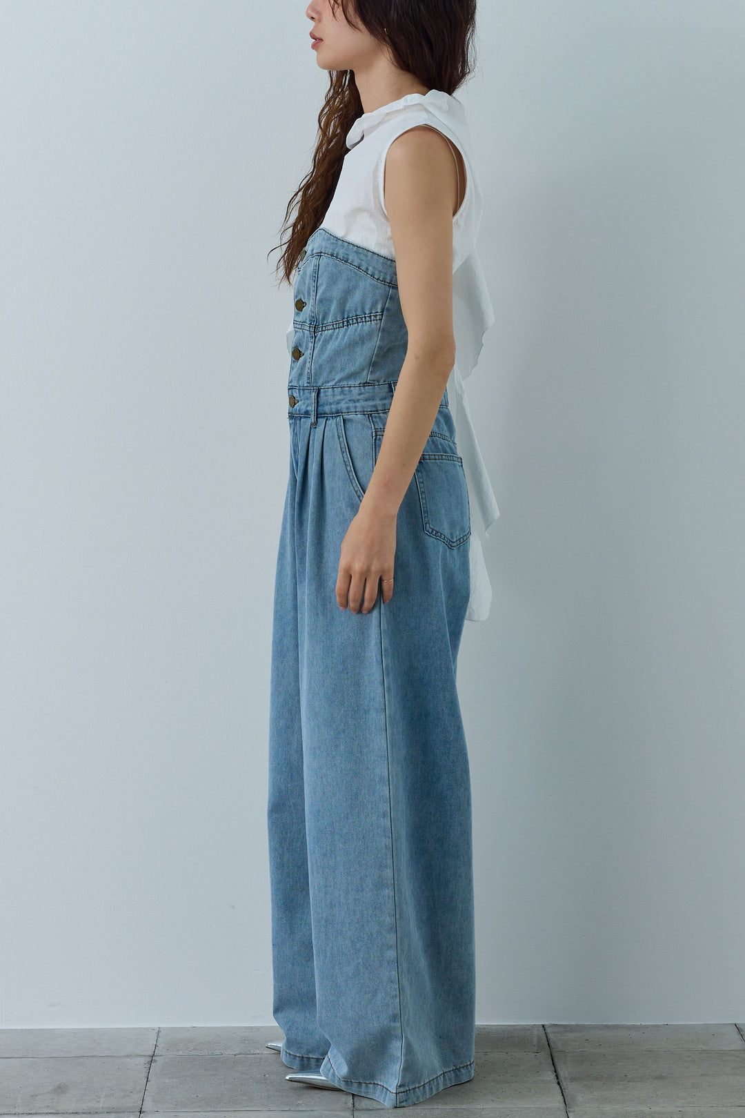 [予約]2WAYデニムベアサロペット