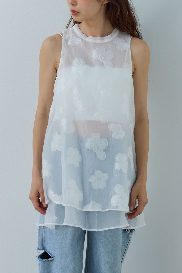 [予約]フラワーシアーブラウス