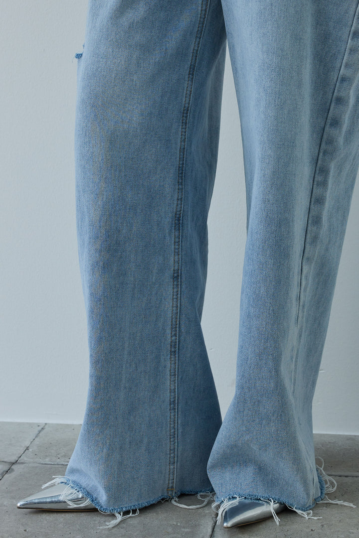 [予約/SET]ミニループアメスリタンク+サイドスラッシュデニム(2set)