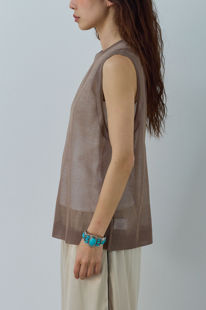 [予約]シアーノースリーブニット