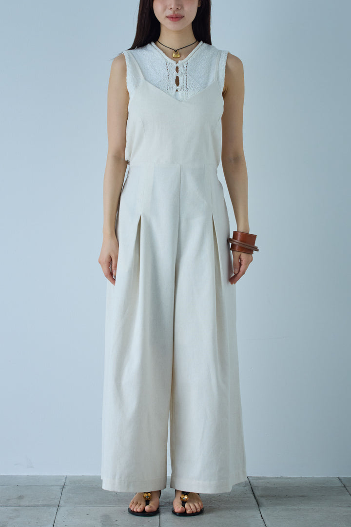 [予約]リネンミックスキャミサロペット