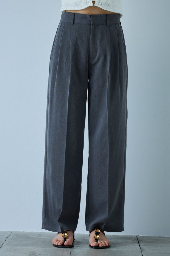 [予約/SET]フロントボタンPO+スカーフ付きタックパンツ(2set)