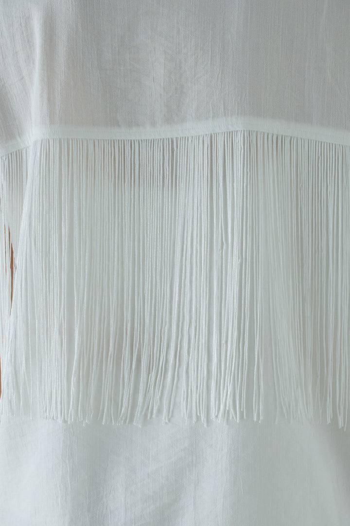 [予約]フリンジデザインノースリーブ