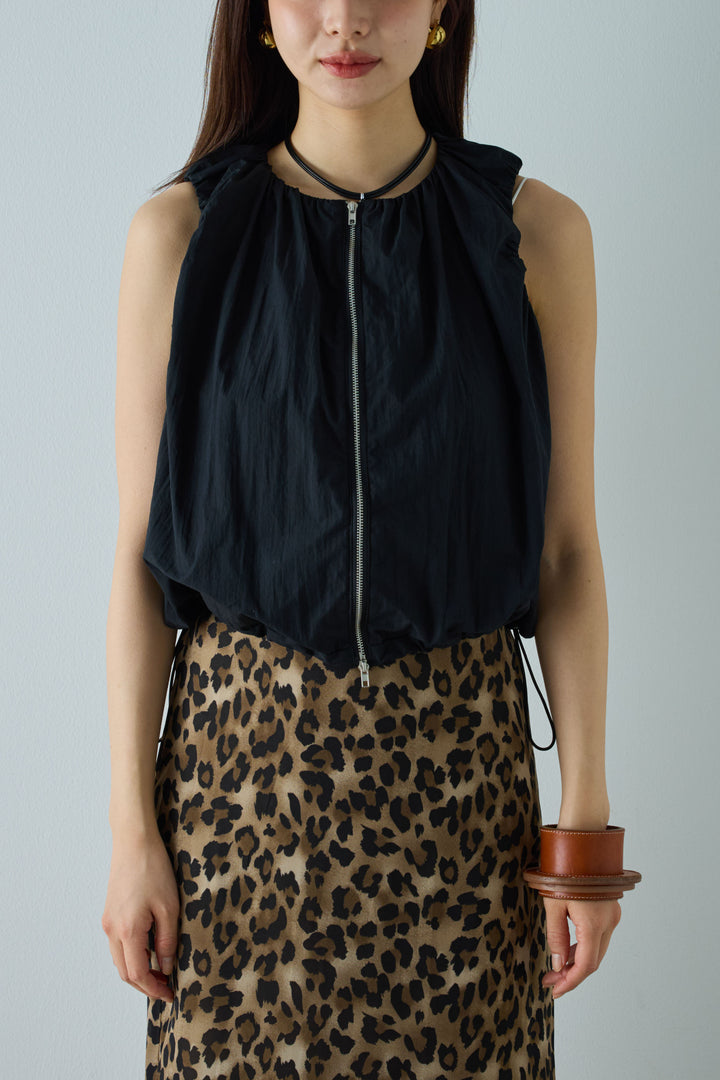 [予約]C/Nタフタギャザークロップドベスト