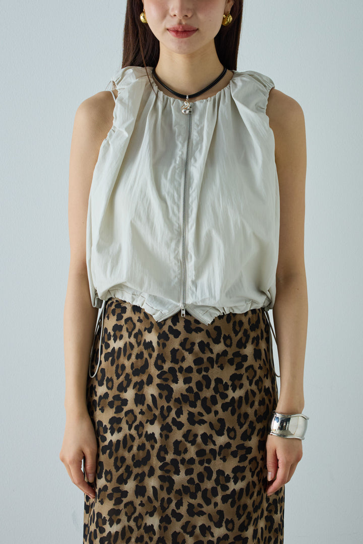 [予約]C/Nタフタギャザークロップドベスト