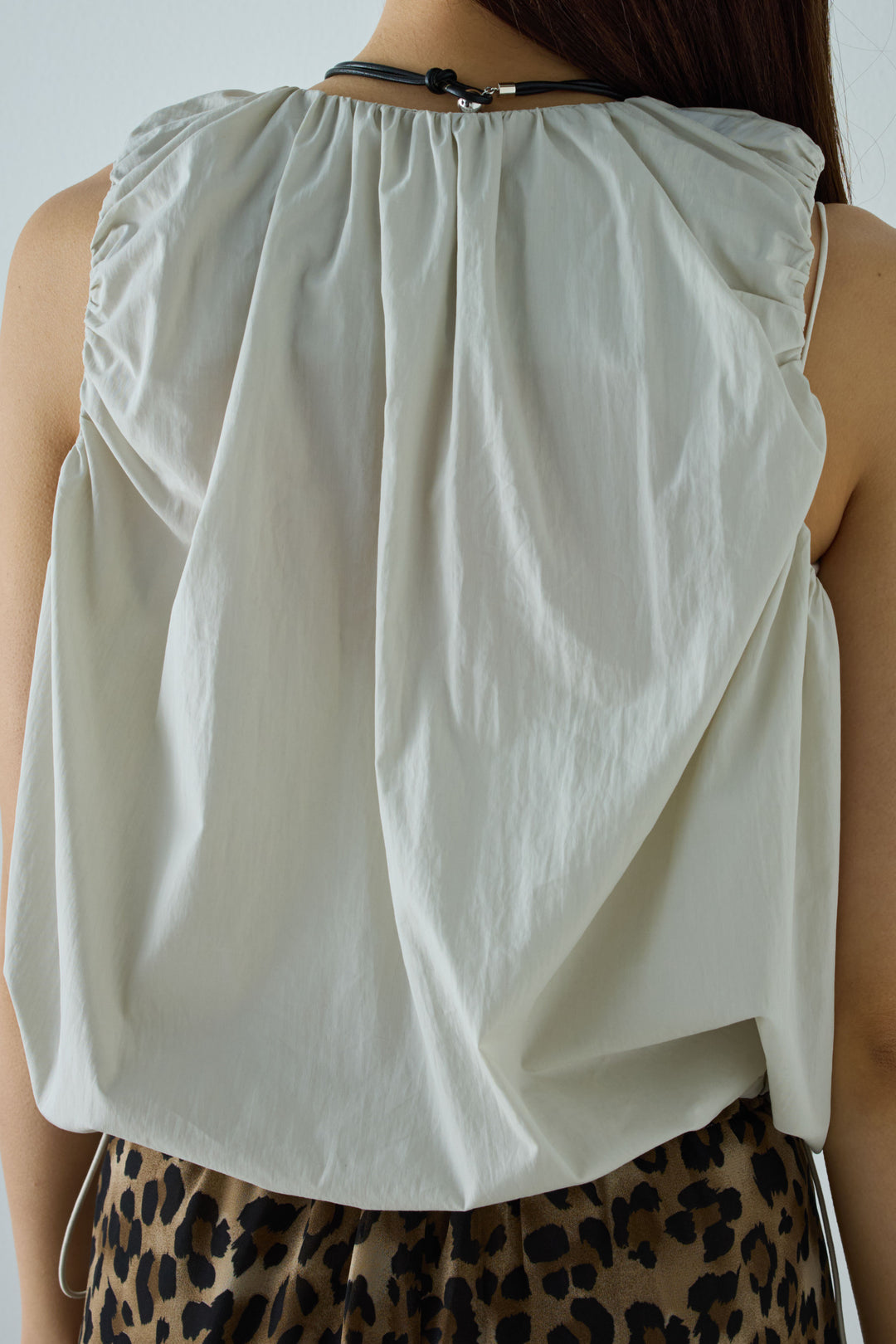 [予約]C/Nタフタギャザークロップドベスト