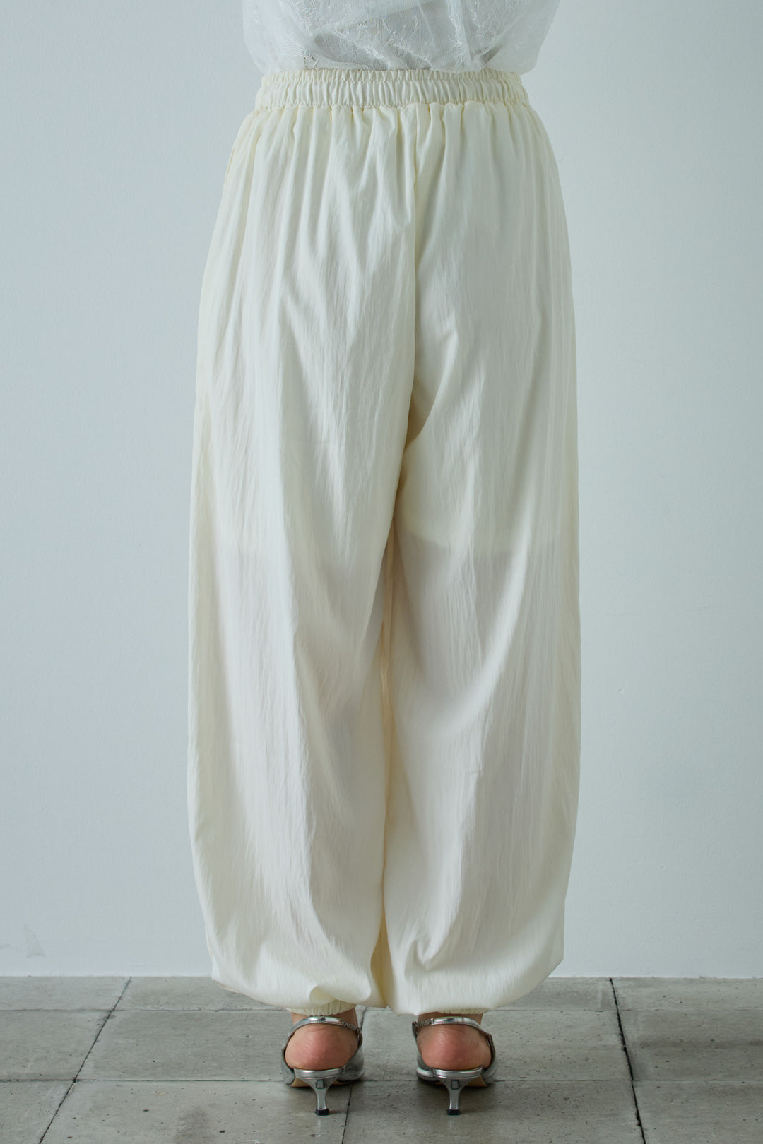 [予約/SET]レースブラウス+かすれシアーイージーパンツ(2set)