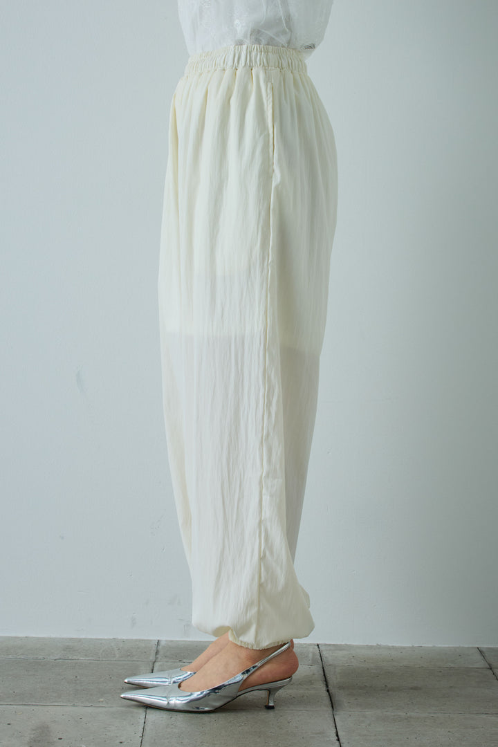 [予約/SET]デザインポケットベスト+トーションレースコットンキャミ+リブ切り替えタンクトップ+かすれシアーイージーパンツ(4set)