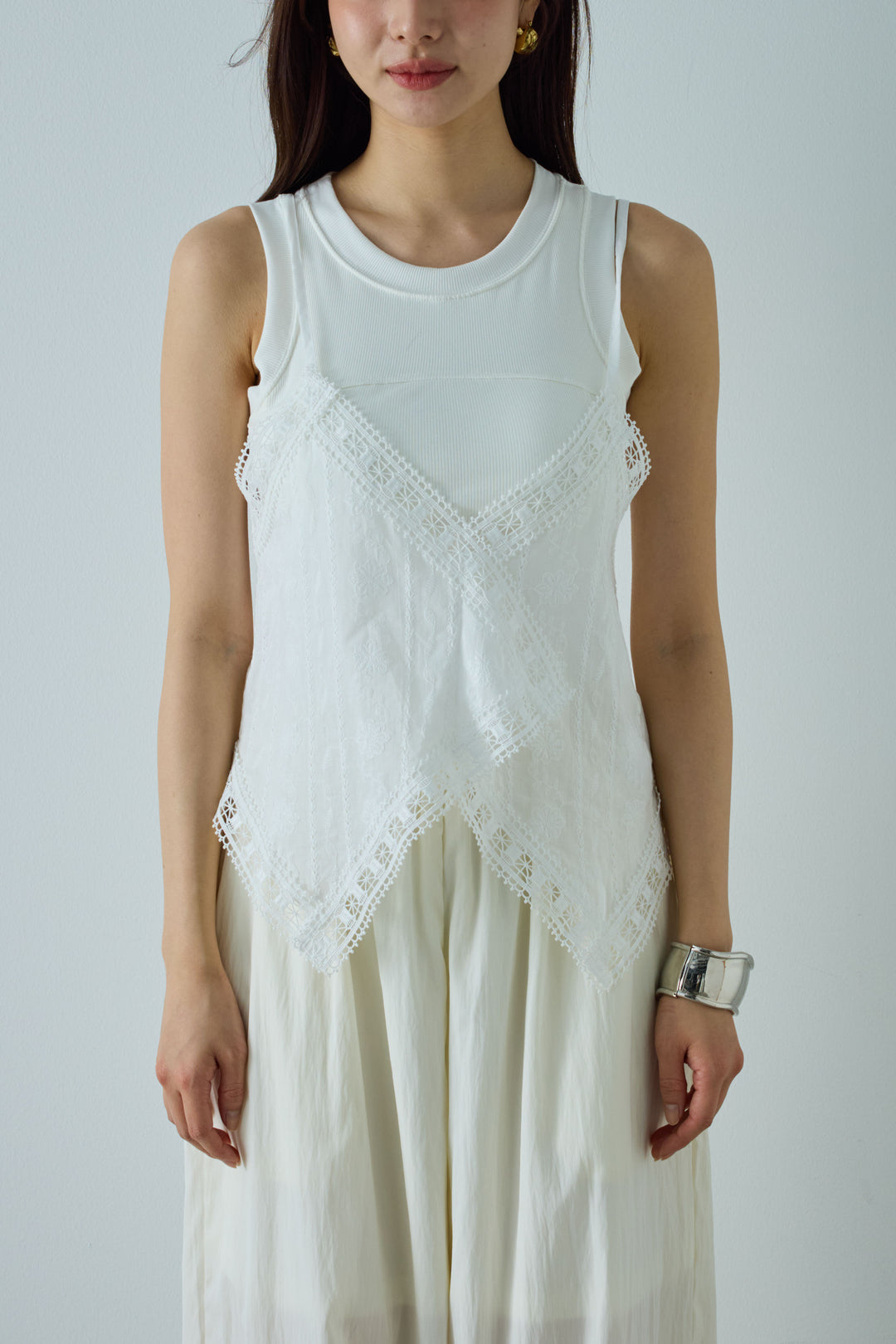 [予約]トーションレースコットンキャミ