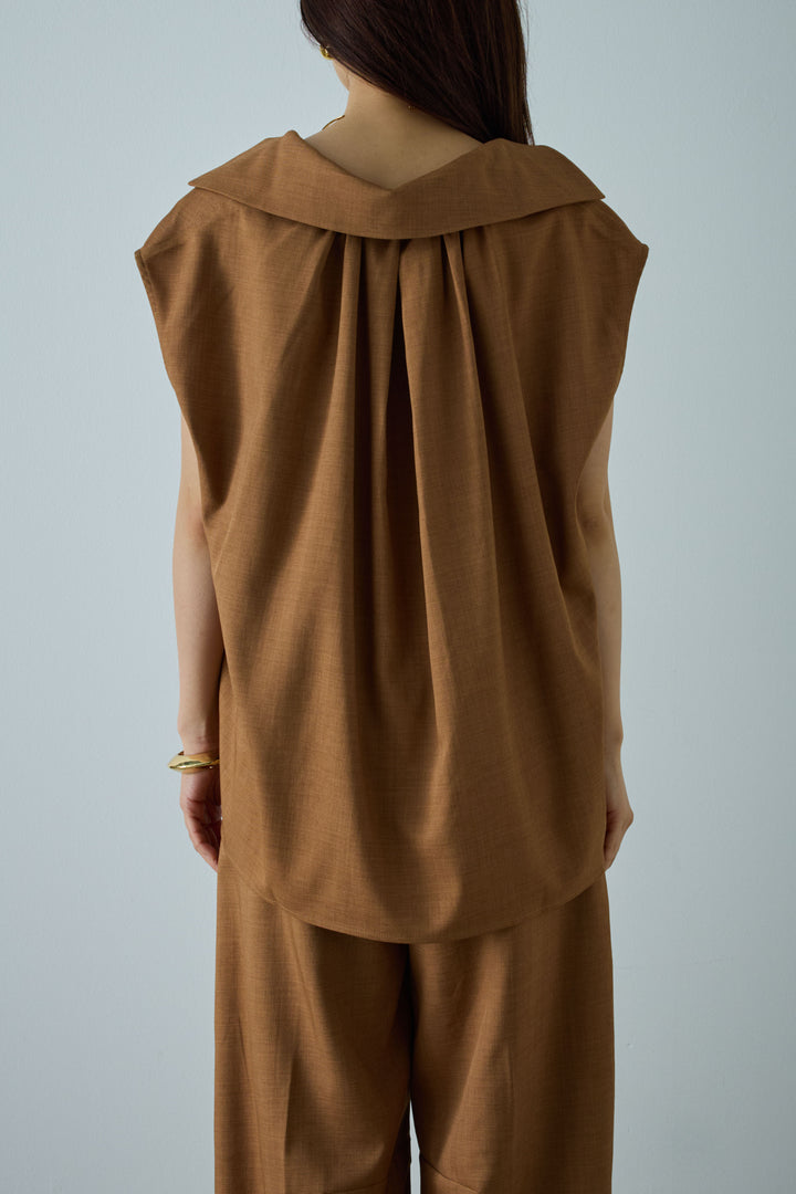 [予約/SET]スキッパーギャザーSH+カーブパンツ(2set)