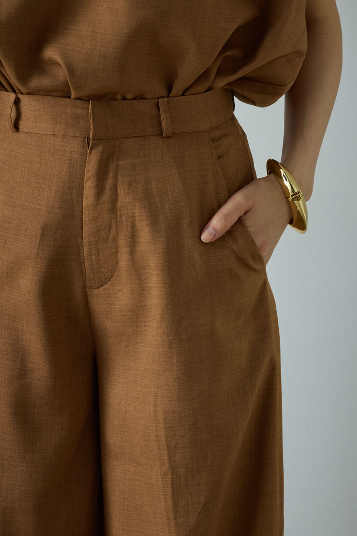 [予約/SET]スキッパーギャザーSH+カーブパンツ(2set)