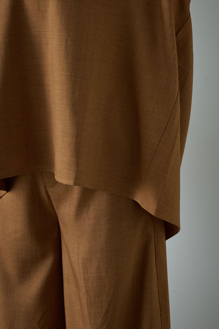 [予約/SET]スキッパーギャザーSH+カーブパンツ(2set)