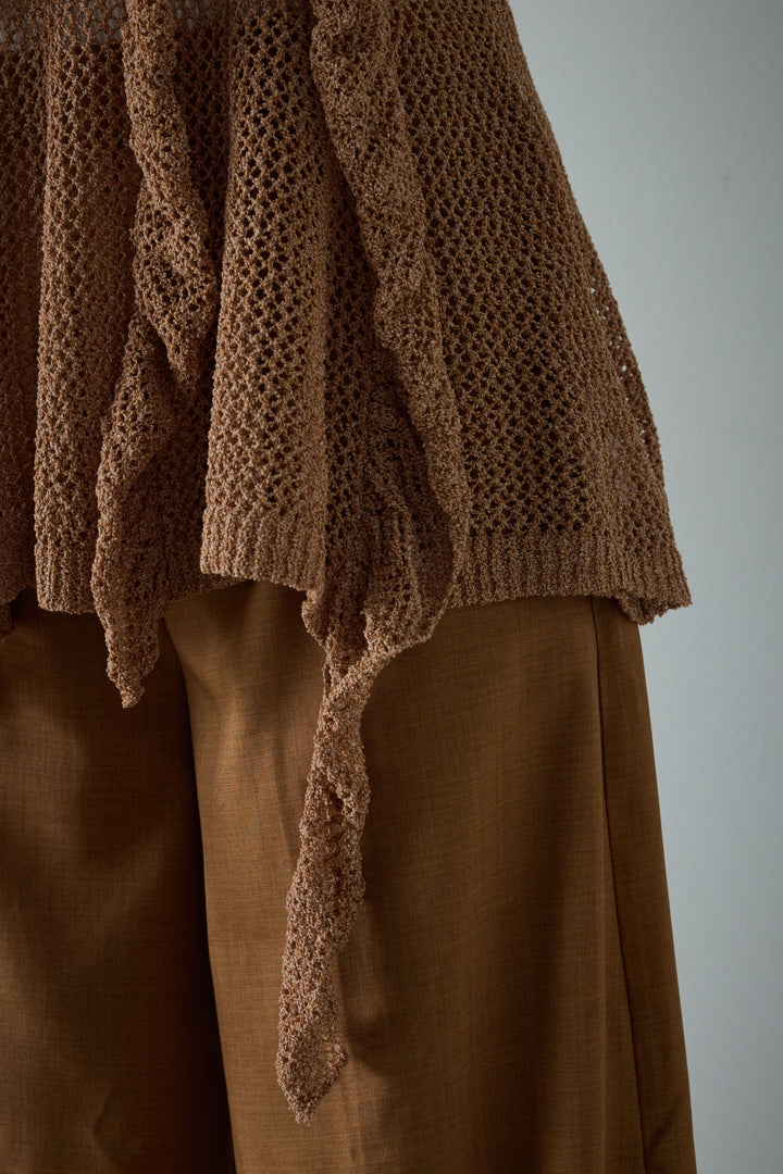 [予約]メッシュフリルニットキャミ