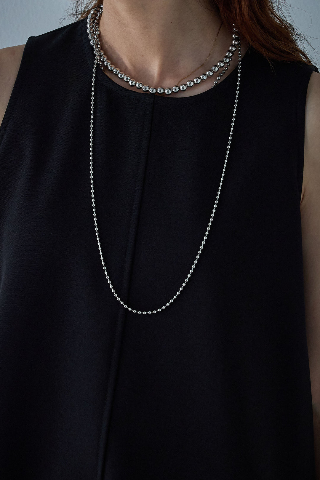 [予約/SET]ノースリーブチュニック+リネン混シアーフレアスカート(2set)