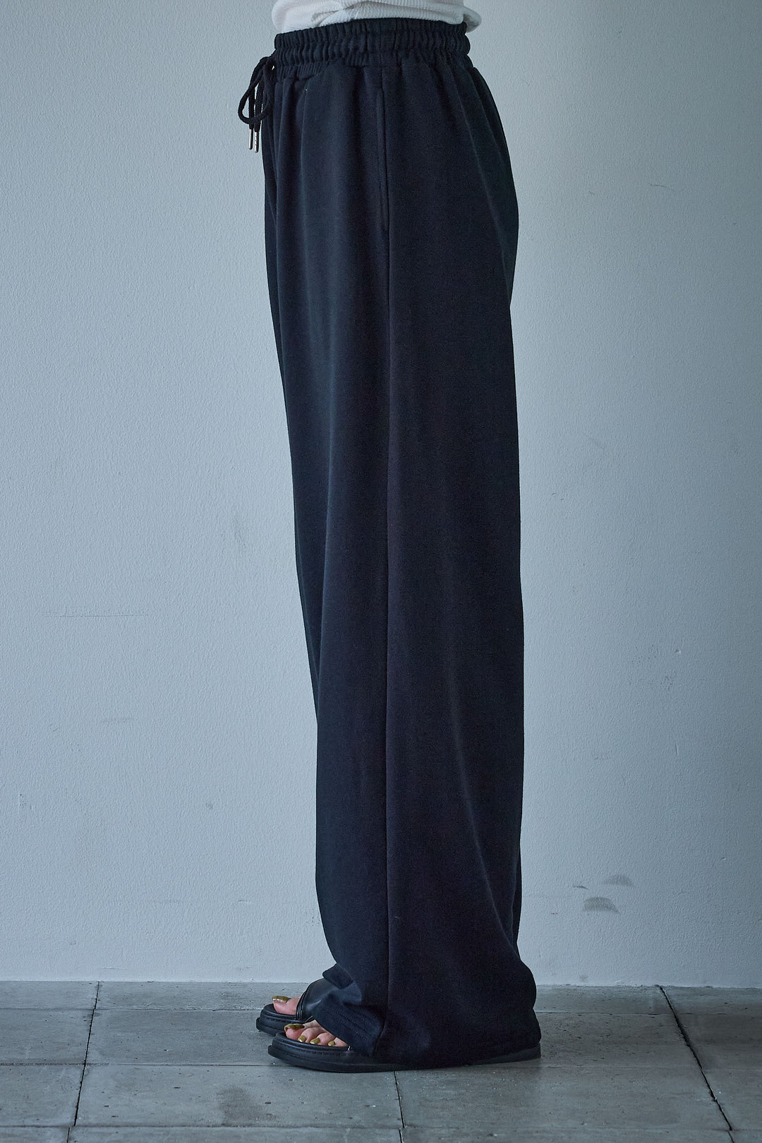 [予約/SET]クレープノースリーブダブルジレ+裏毛ワイドパンツ(2set)