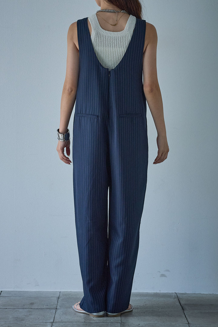 [予約]ツイルUネックオールインワン