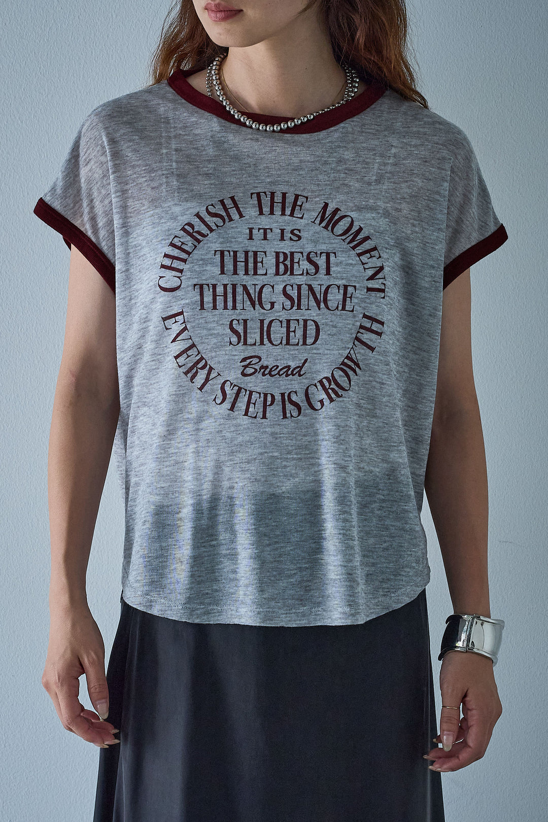 [予約/SET]クレープノースリーブダブルジレ+シアーリンガーロゴT+裏毛ワイドパンツ(3set)