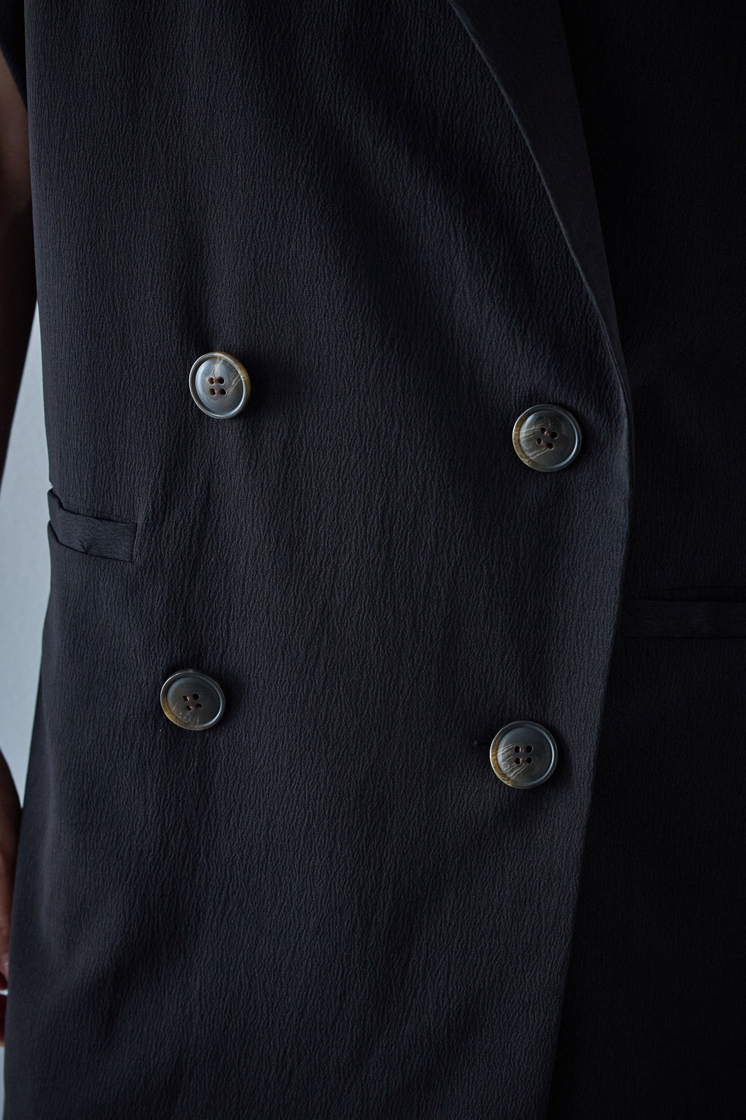 [予約/SET]クレープノースリーブダブルジレ+裏毛ワイドパンツ(2set)