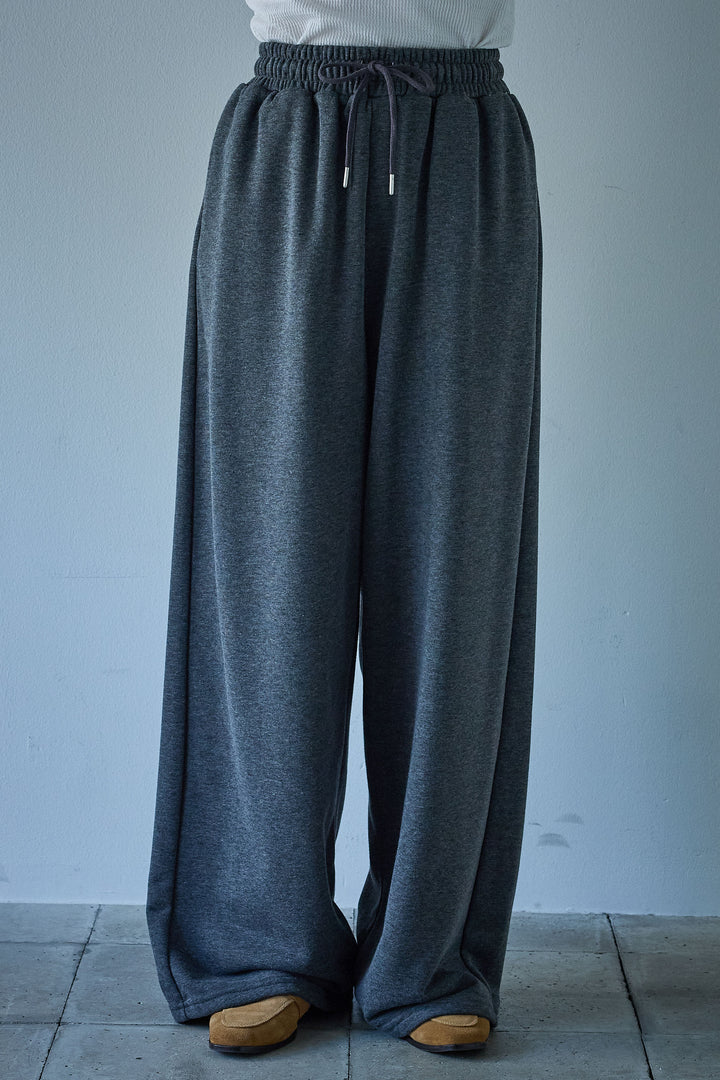 [予約/SET]クレープノースリーブダブルジレ+シアーリンガーロゴT+裏毛ワイドパンツ(3set)