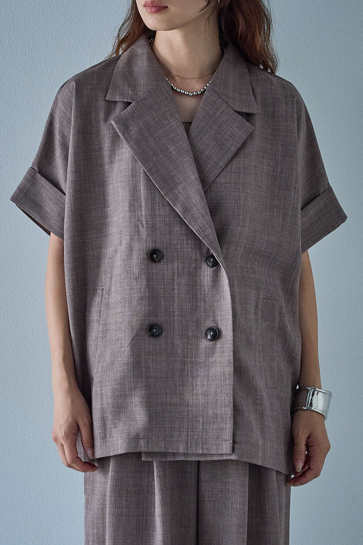 [予約]サマースラブツイードハーフスリーブテーラードジャケット