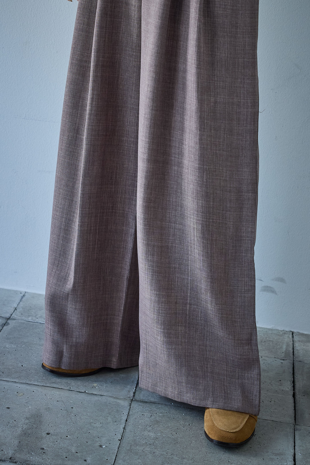 [予約]サマースラブツイードタック入りワイドパンツ