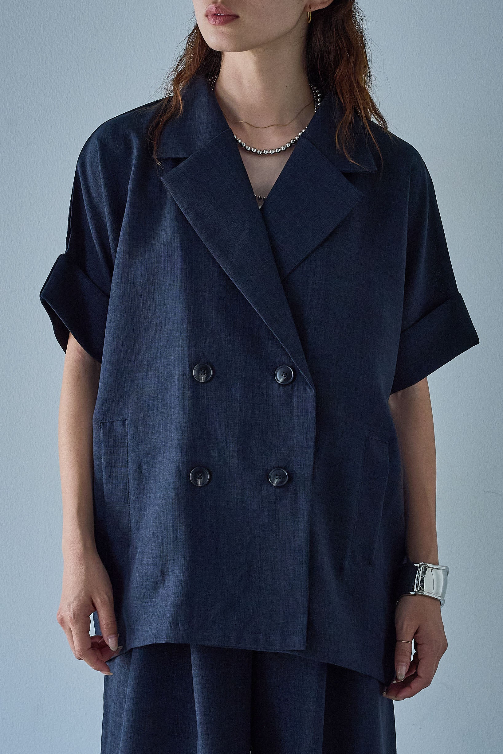 予約]サマースラブツイードハーフスリーブテーラードジャケット – IAMALPHA