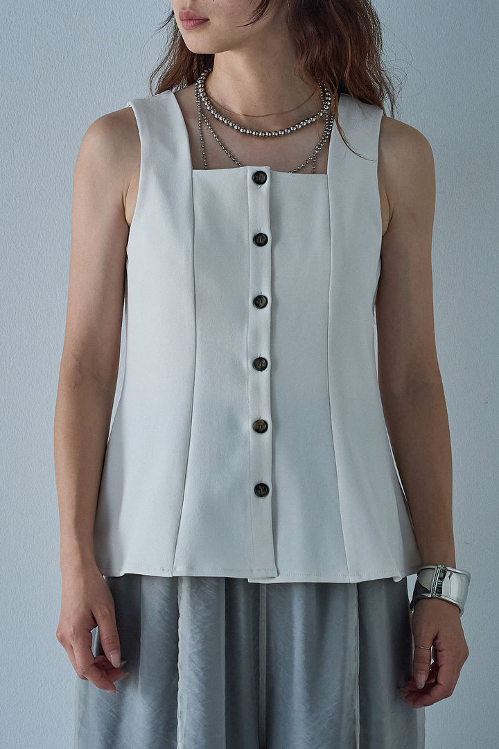 [予約]ノースリーブフロントボタントップス