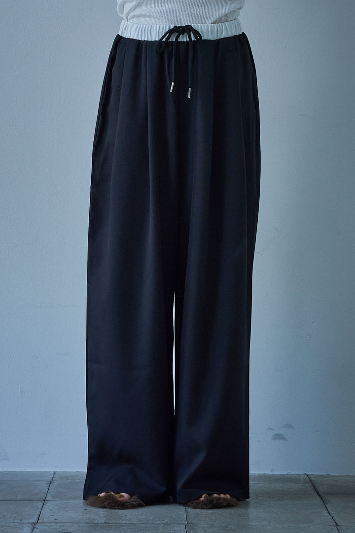 [予約]ダブルウエストゴムワイドパンツ