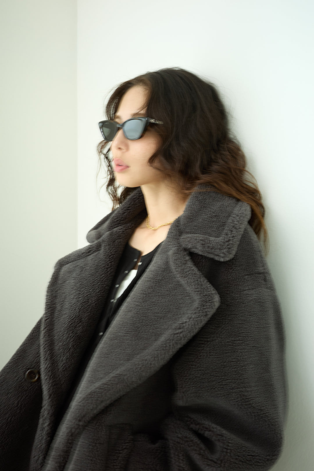 [予約/SET]テディロングコート+ヘンリーリブワンピース(2set)