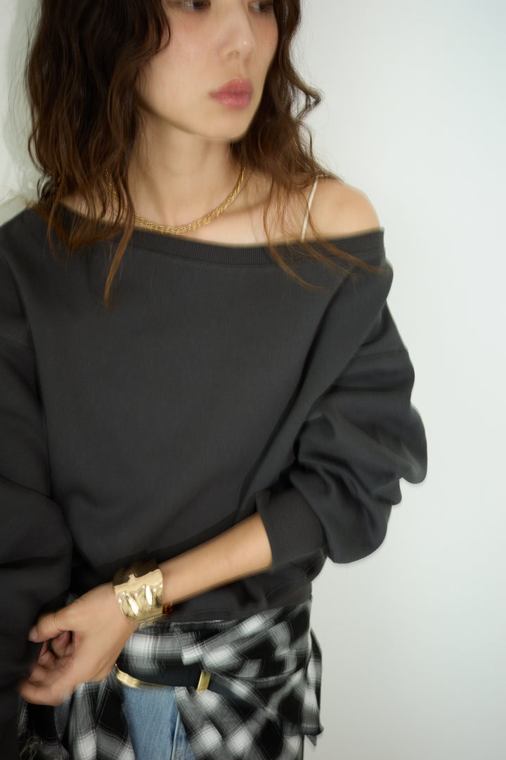 [予約/SET]裏起毛オフショルスウェット+オーセンティックデニムSK(2set)