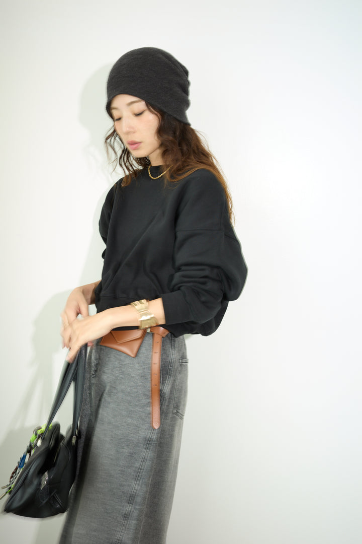 [予約/SET]裏起毛オフショルスウェット+オーセンティックデニムSK(2set)