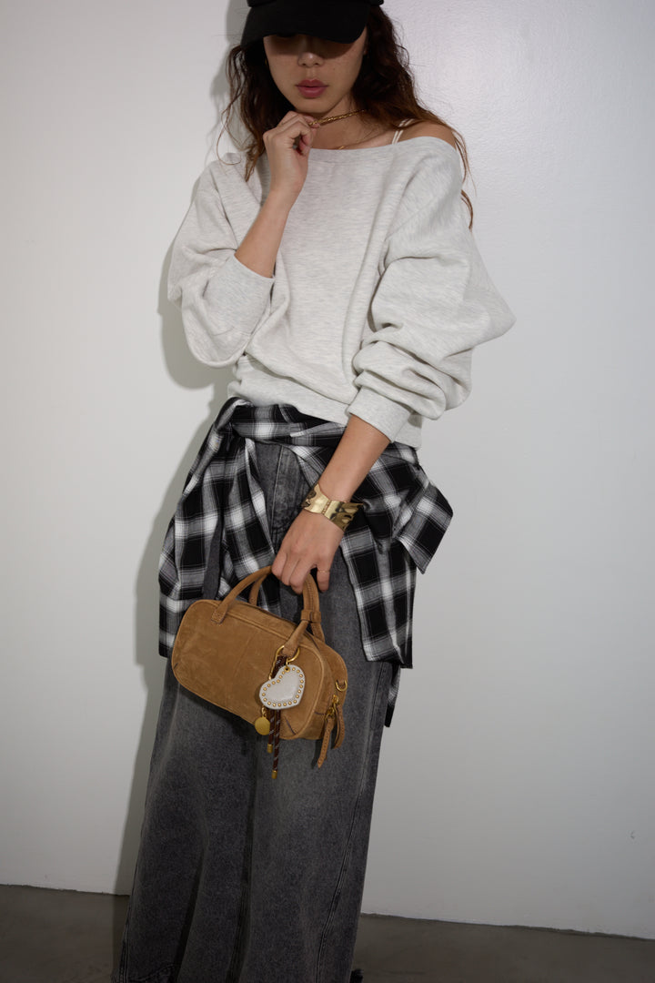 [予約]裏起毛オフショルスウェット